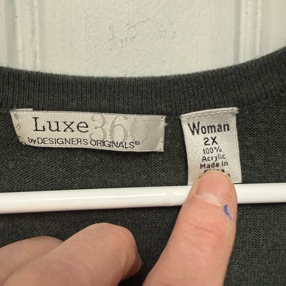 LUXE 360 Sz 2X Gray Soft Acrylic Top Sleeveless Shirt - Picture 4 of 9